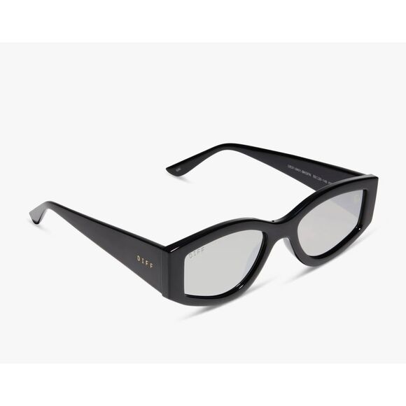 DIFF Eyewear Kai  Square Mirror  Sunglasses- Black main image 5